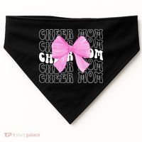 Cheer Mom Of A Cheerleader Mama Cheerleading Mom Coquette USA-Made Doggie Bandana thumb 0