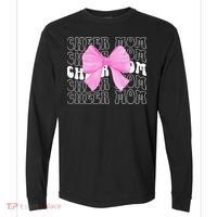 Cheer Mom Of A Cheerleader Mama Cheerleading Mom Coquette Comfort Colors Heavyweight Long Sleeve T-Shirt thumb 0
