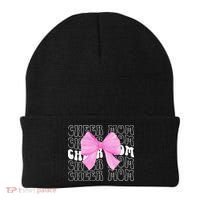 Cheer Mom Of A Cheerleader Mama Cheerleading Mom Coquette Beanie thumb 0