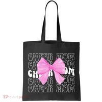 Cheer Mom Of A Cheerleader Mama Cheerleading Mom Coquette Tote Bag thumb 0