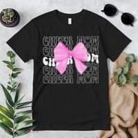 Cheer Mom Of A Cheerleader Mama Cheerleading Mom Coquette Premium T-Shirt thumb 2