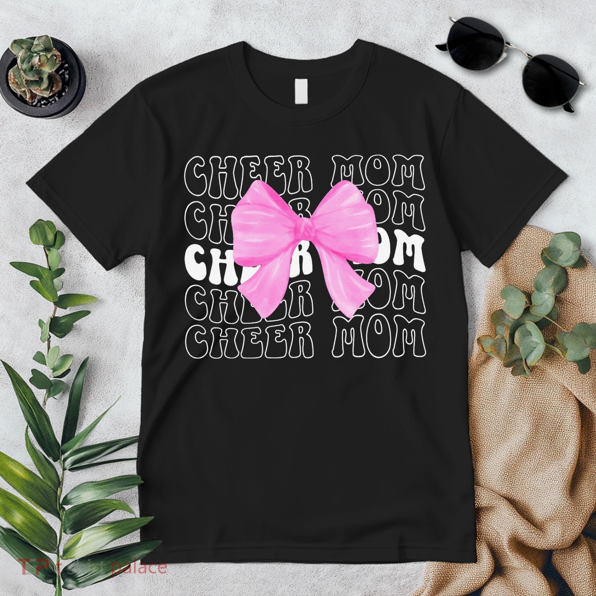 Cheer Mom Of A Cheerleader Mama Cheerleading Mom Coquette Premium T-Shirt