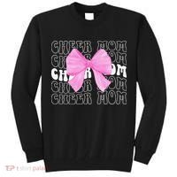 Cheer Mom Of A Cheerleader Mama Cheerleading Mom Coquette Tall Sweatshirt thumb 0