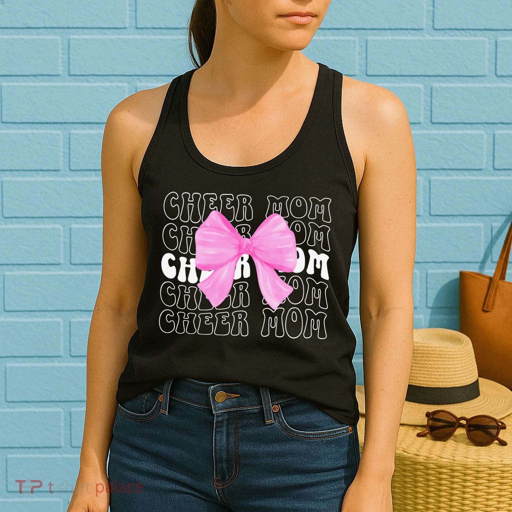 Cheer Mom Of A Cheerleader Mama Cheerleading Mom Coquette Women's Tank Top
