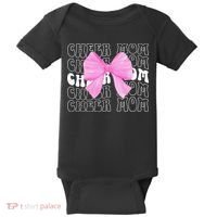Cheer Mom Of A Cheerleader Mama Cheerleading Mom Coquette Baby Bodysuit thumb 0