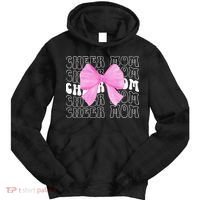 Cheer Mom Of A Cheerleader Mama Cheerleading Mom Coquette Tie Dye Hoodie thumb 0
