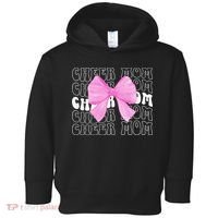Cheer Mom Of A Cheerleader Mama Cheerleading Mom Coquette Toddler Hoodie thumb 0