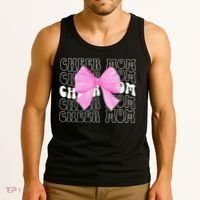 Cheer Mom Of A Cheerleader Mama Cheerleading Mom Coquette Tank Top thumb 3