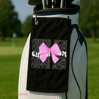 Cheer Mom Of A Cheerleader Mama Cheerleading Mom Coquette Golf Towel thumb 2