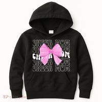 Cheer Mom Of A Cheerleader Mama Cheerleading Mom Coquette Kids Hoodie thumb 0