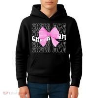 Cheer Mom Of A Cheerleader Mama Cheerleading Mom Coquette Kids Hoodie thumb 4