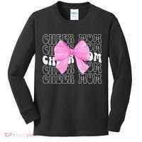 Cheer Mom Of A Cheerleader Mama Cheerleading Mom Coquette Kids Long Sleeve Shirt thumb 0
