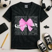 Cheer Mom Of A Cheerleader Mama Cheerleading Mom Coquette Kids Tie-Dye T-Shirt thumb 2