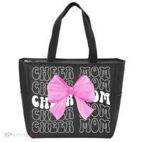 Cheer Mom Of A Cheerleader Mama Cheerleading Mom Coquette Tote Bag thumb 0