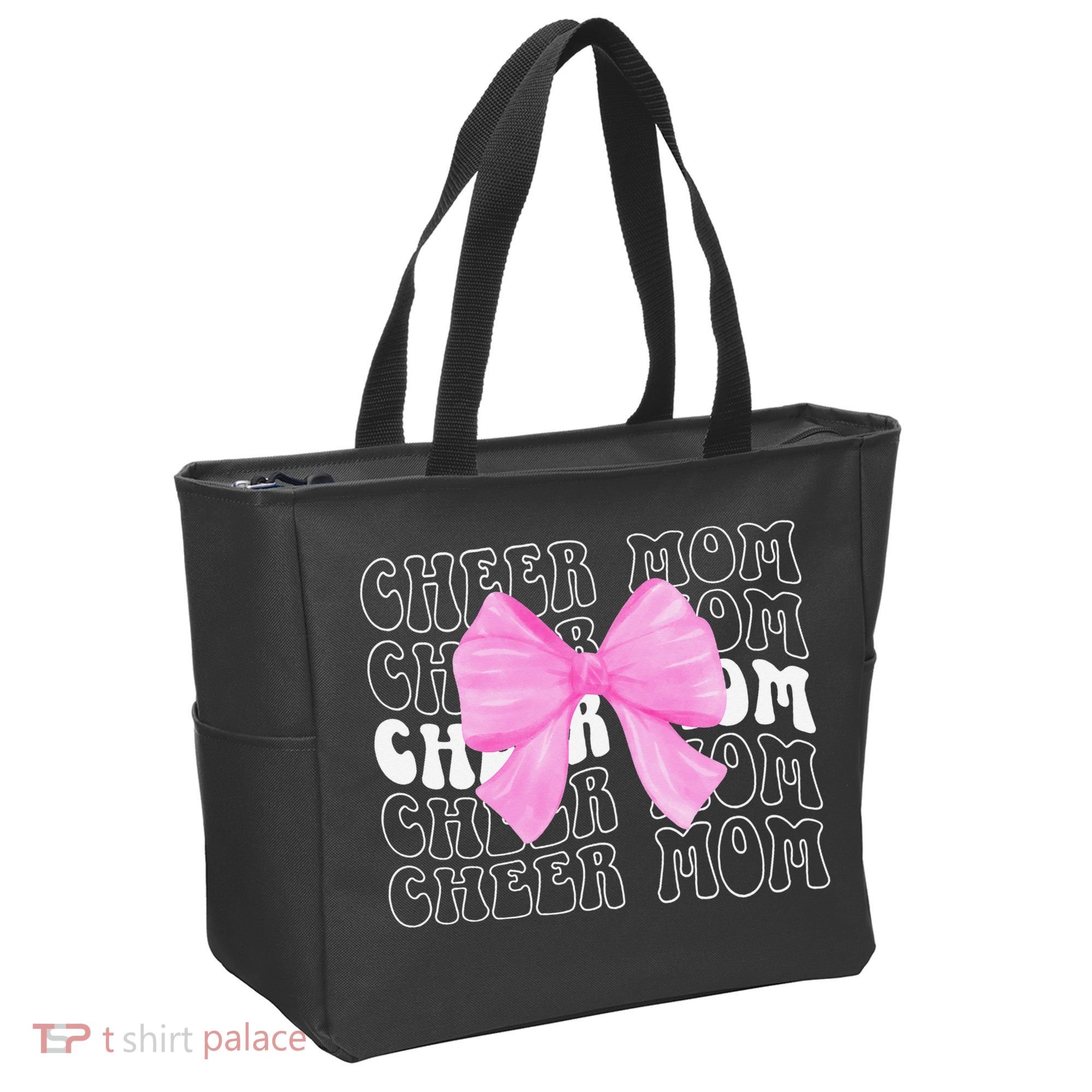 Cheer Mom Of A Cheerleader Mama Cheerleading Mom Coquette Tote Bag