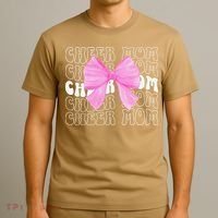 Cheer Mom Of A Cheerleader Mama Cheerleading Mom Coquette T-Shirt thumb 3