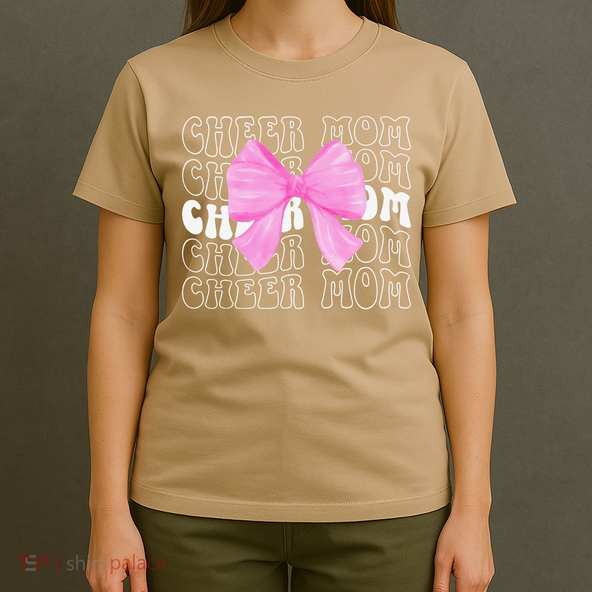 Cheer Mom Of A Cheerleader Mama Cheerleading Mom Coquette T-Shirt