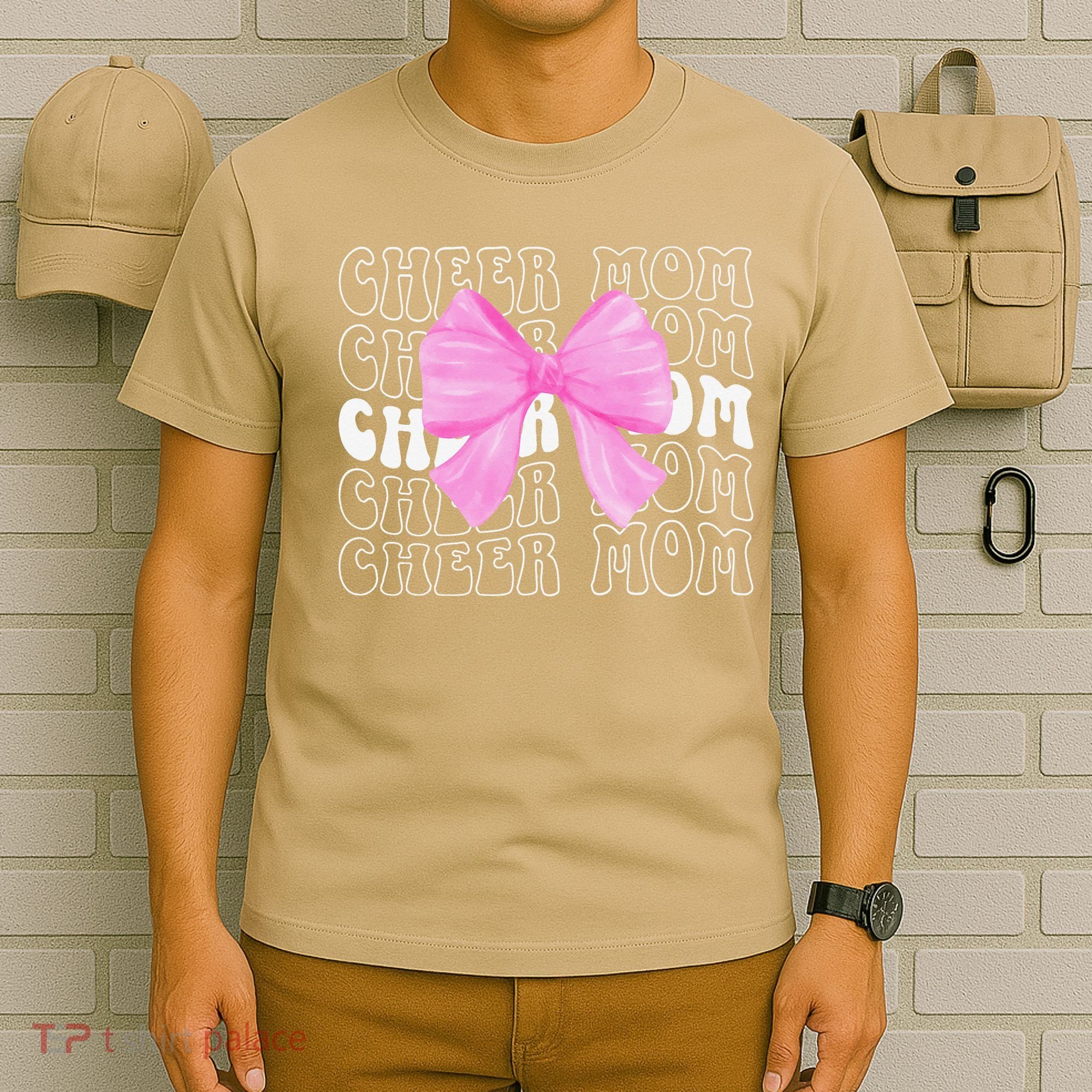Cheer Mom Of A Cheerleader Mama Cheerleading Mom Coquette T-Shirt