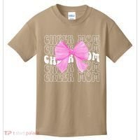 Cheer Mom Of A Cheerleader Mama Cheerleading Mom Coquette Kids T-Shirt thumb 0