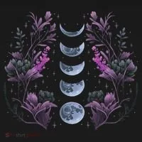 Celestial Moon Phase Boho Wildflowers Zodiac Witchcore Doggie Tank thumb 4