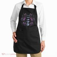 Celestial Moon Phase Boho Wildflowers Zodiac Witchcore Apron thumb 2