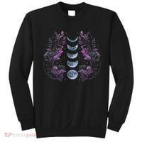 Celestial Moon Phase Boho Wildflowers Zodiac Witchcore Sweatshirt thumb 0
