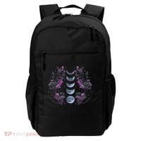 Celestial Moon Phase Boho Wildflowers Zodiac Witchcore Backpack thumb 0