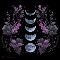 Celestial Moon Phase Boho Wildflowers Zodiac Witchcore Bucket Hat thumb 4