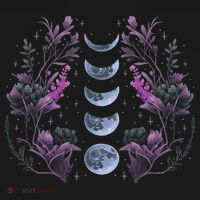 Celestial Moon Phase Boho Wildflowers Zodiac Witchcore Tote Bag thumb 2