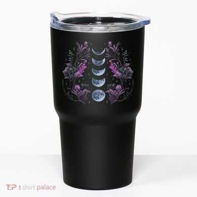 Celestial Moon Phase Boho Wildflowers Zodiac Witchcore Tumbler
