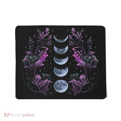 Celestial Moon Phase Boho Wildflowers Zodiac Witchcore Mousepad