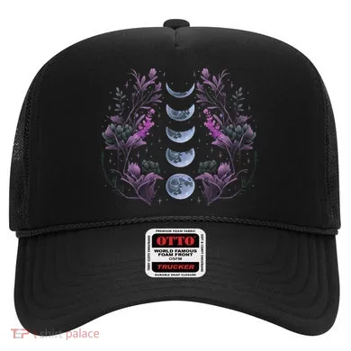 Celestial Moon Phase Boho Wildflowers Zodiac Witchcore Hat