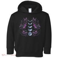 Celestial Moon Phase Boho Wildflowers Zodiac Witchcore Toddler Hoodie thumb 0