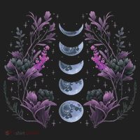 Celestial Moon Phase Boho Wildflowers Zodiac Witchcore Golf Towel thumb 3