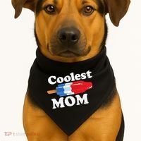 Coolest Mom Popsicle Funny Bomb Retro 80s Pop Mothers Gift USA-Made Doggie Bandana thumb 1