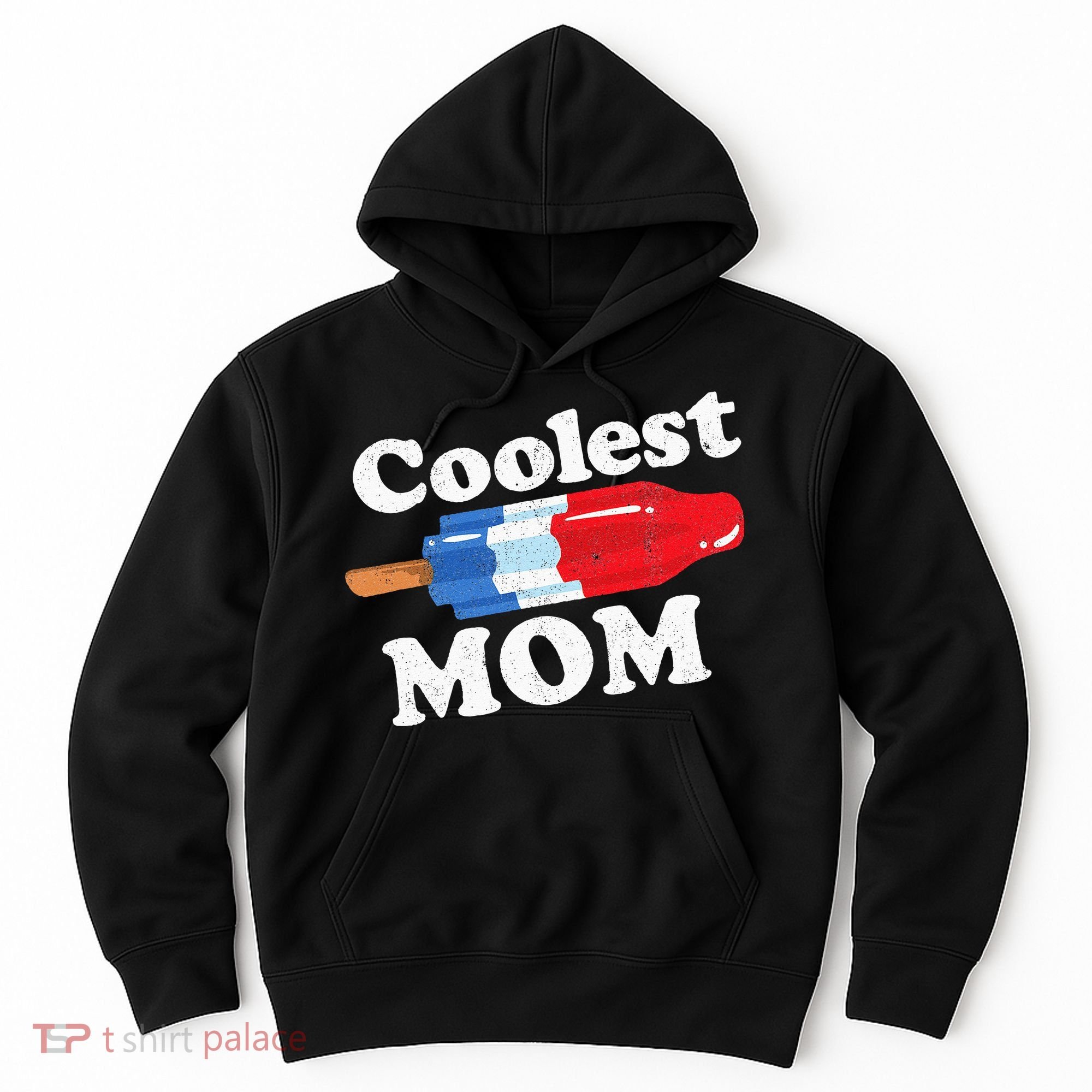 Coolest Mom Popsicle Funny Bomb Retro 80s Pop Mothers Gift Hoodie
