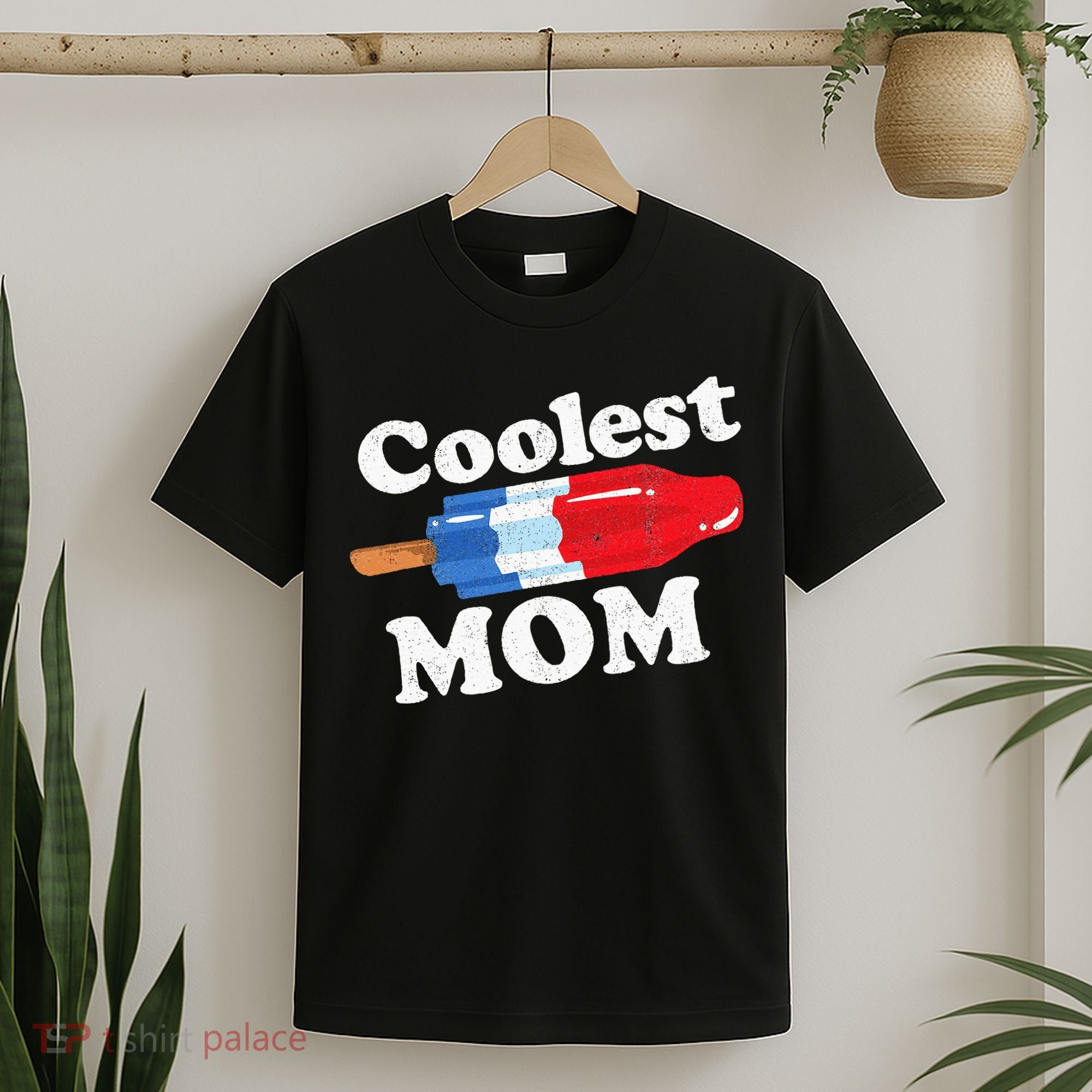 Coolest Mom Popsicle Funny Bomb Retro 80s Pop Mothers Gift T-Shirt