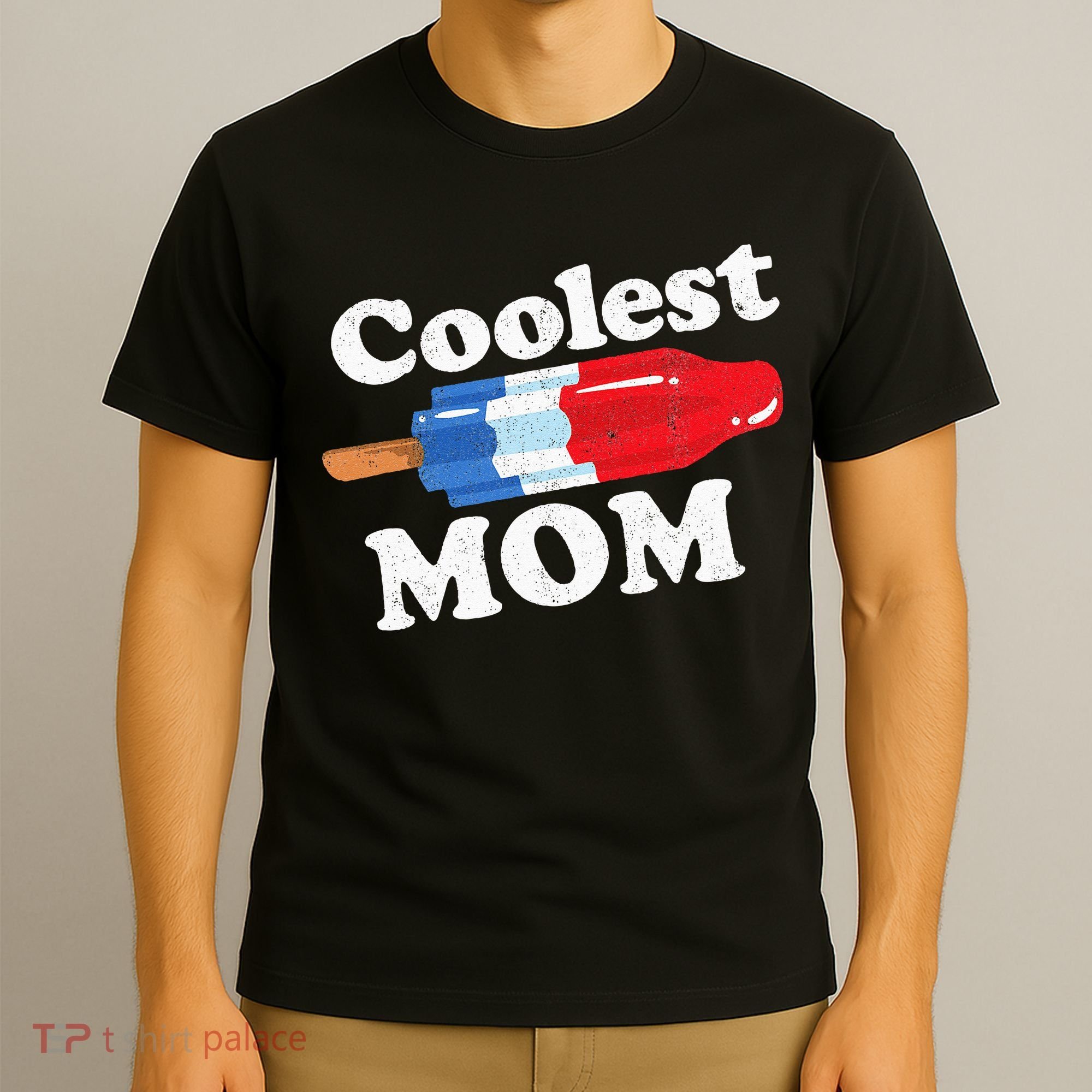 Coolest Mom Popsicle Funny Bomb Retro 80s Pop Mothers Gift T-Shirt