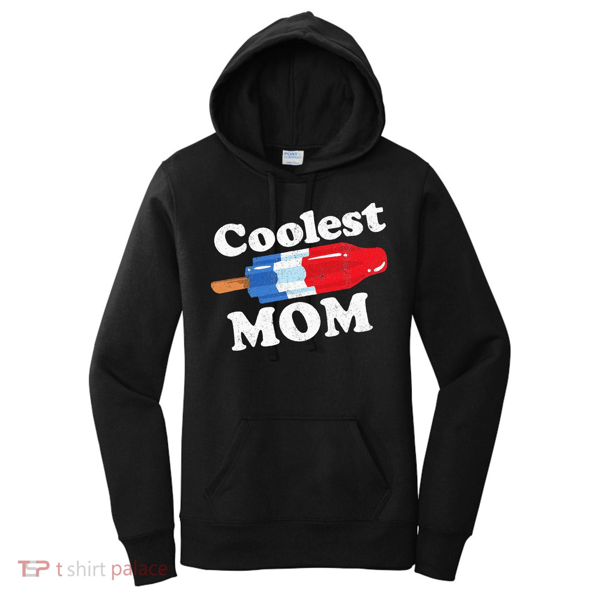 Coolest Mom Popsicle Funny Bomb Retro 80s Pop Mothers Gift Women's Hoodie