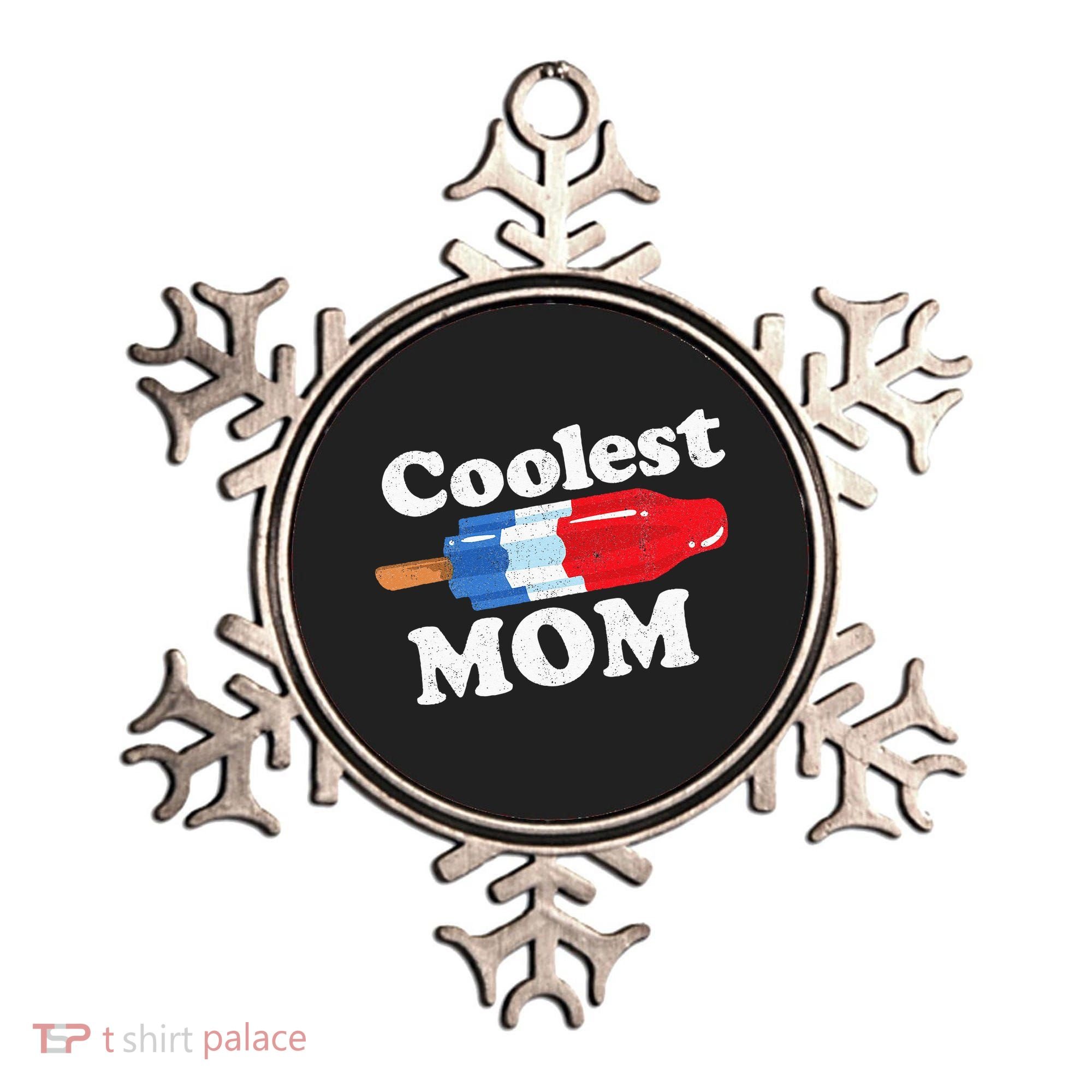 Coolest Mom Popsicle Funny Bomb Retro 80s Pop Mothers Gift Ornament
