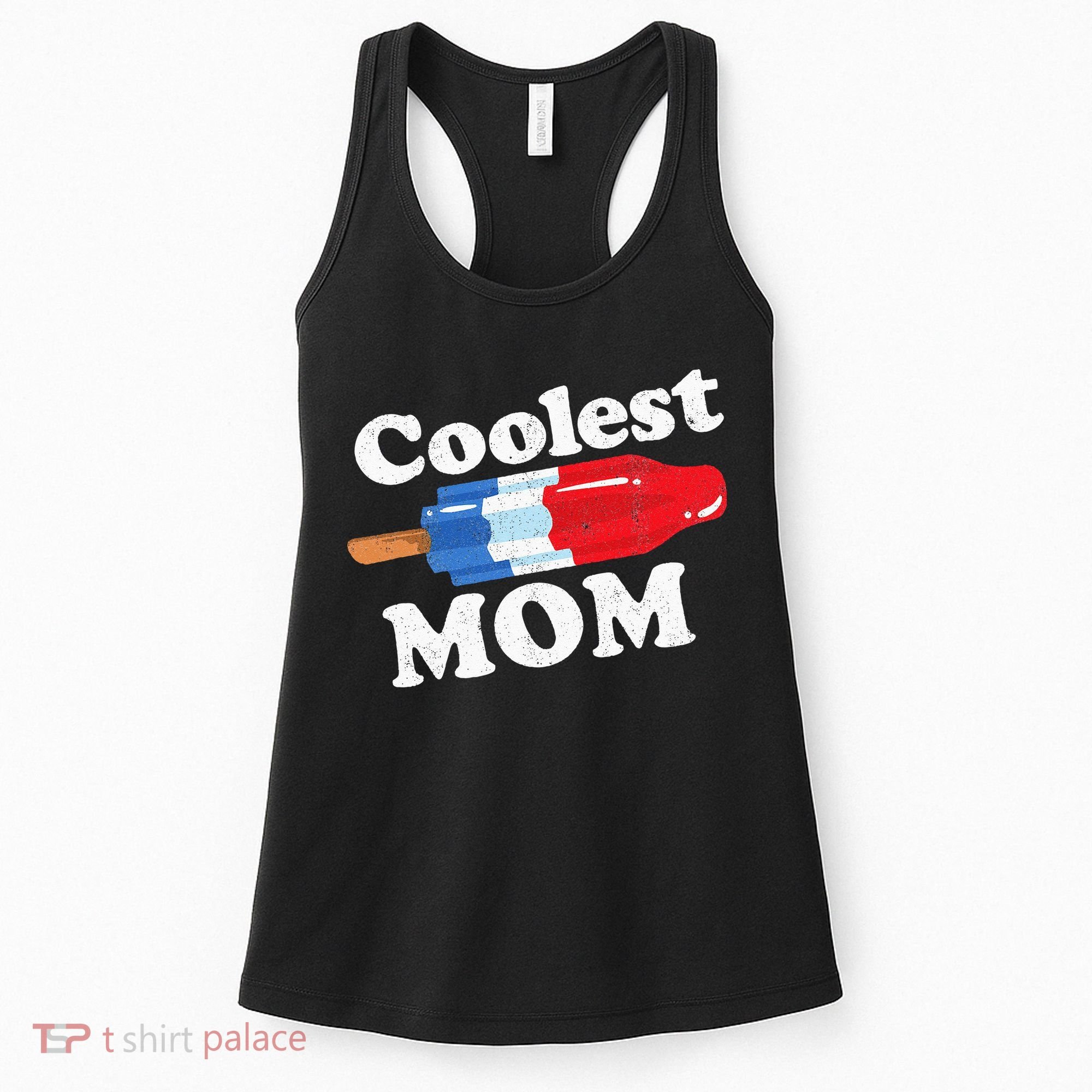 Coolest Mom Popsicle Funny Bomb Retro 80s Pop Mothers Gift Women's Tank Top