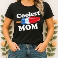 Coolest Mom Popsicle Funny Bomb Retro 80s Pop Mothers Gift Women's T-Shirt thumb 2