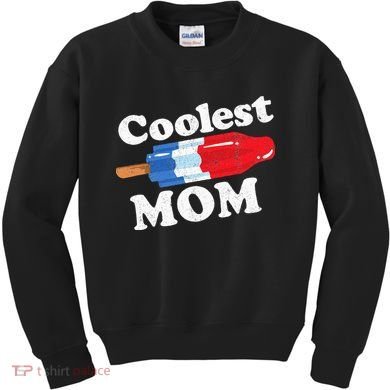 Coolest Mom Popsicle Funny Bomb Retro 80s Pop Mothers Gift Kids Sweatshirt