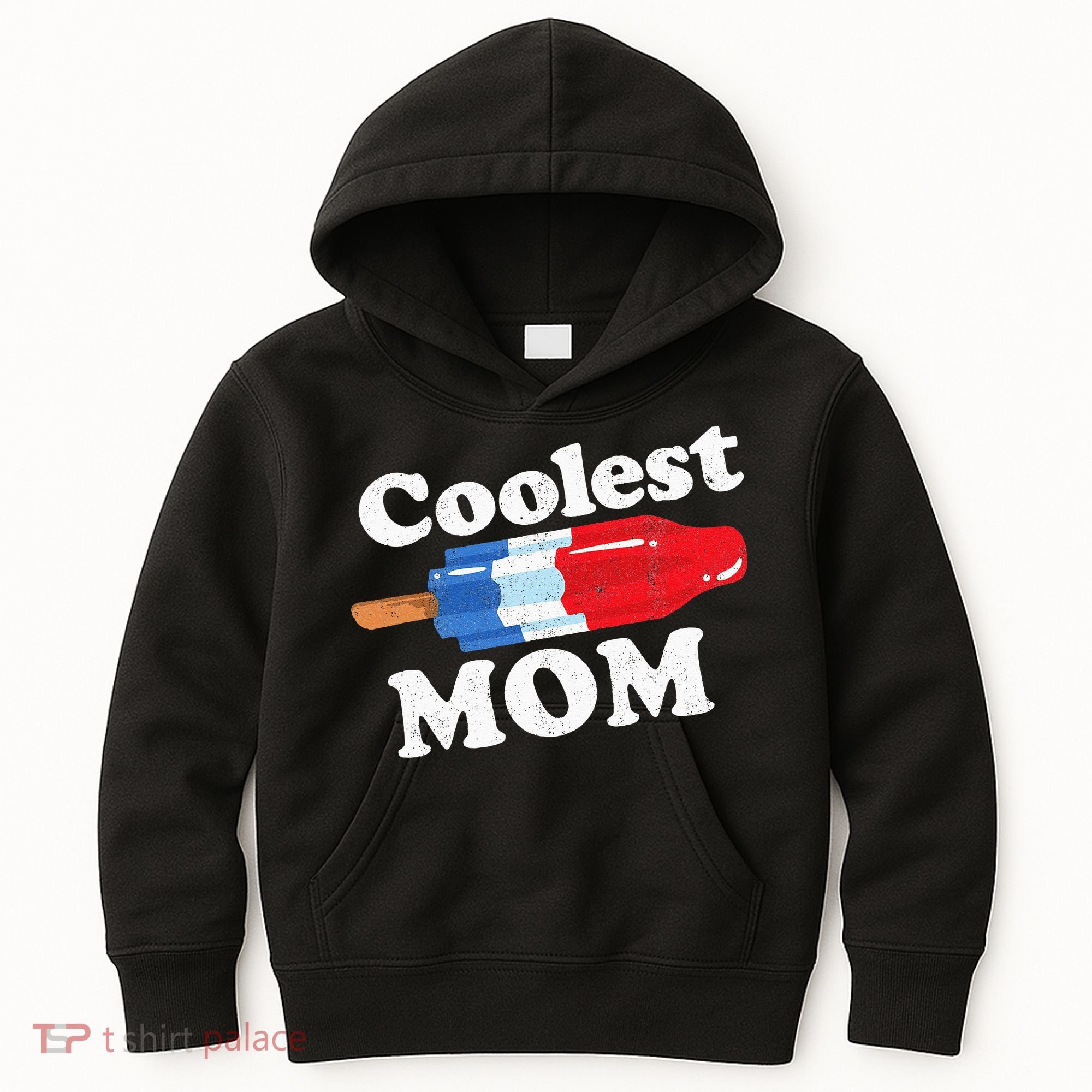Coolest Mom Popsicle Funny Bomb Retro 80s Pop Mothers Gift Kids Hoodie
