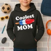Coolest Mom Popsicle Funny Bomb Retro 80s Pop Mothers Gift Kids Hoodie thumb 2