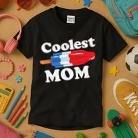 Coolest Mom Popsicle Funny Bomb Retro 80s Pop Mothers Gift Kids T-Shirt thumb 3