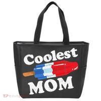Coolest Mom Popsicle Funny Bomb Retro 80s Pop Mothers Gift Tote Bag thumb 0