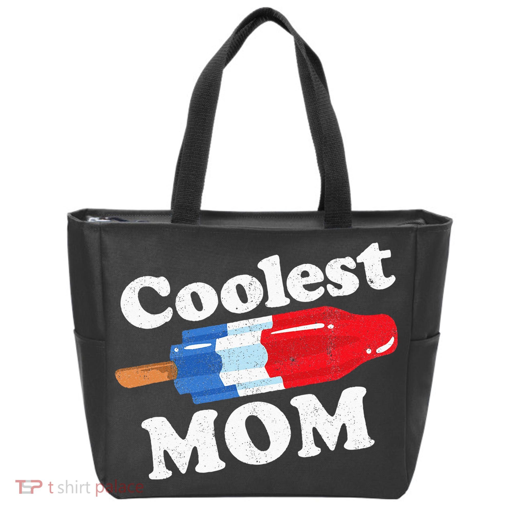 Coolest Mom Popsicle Funny Bomb Retro 80s Pop Mothers Gift Tote Bag
