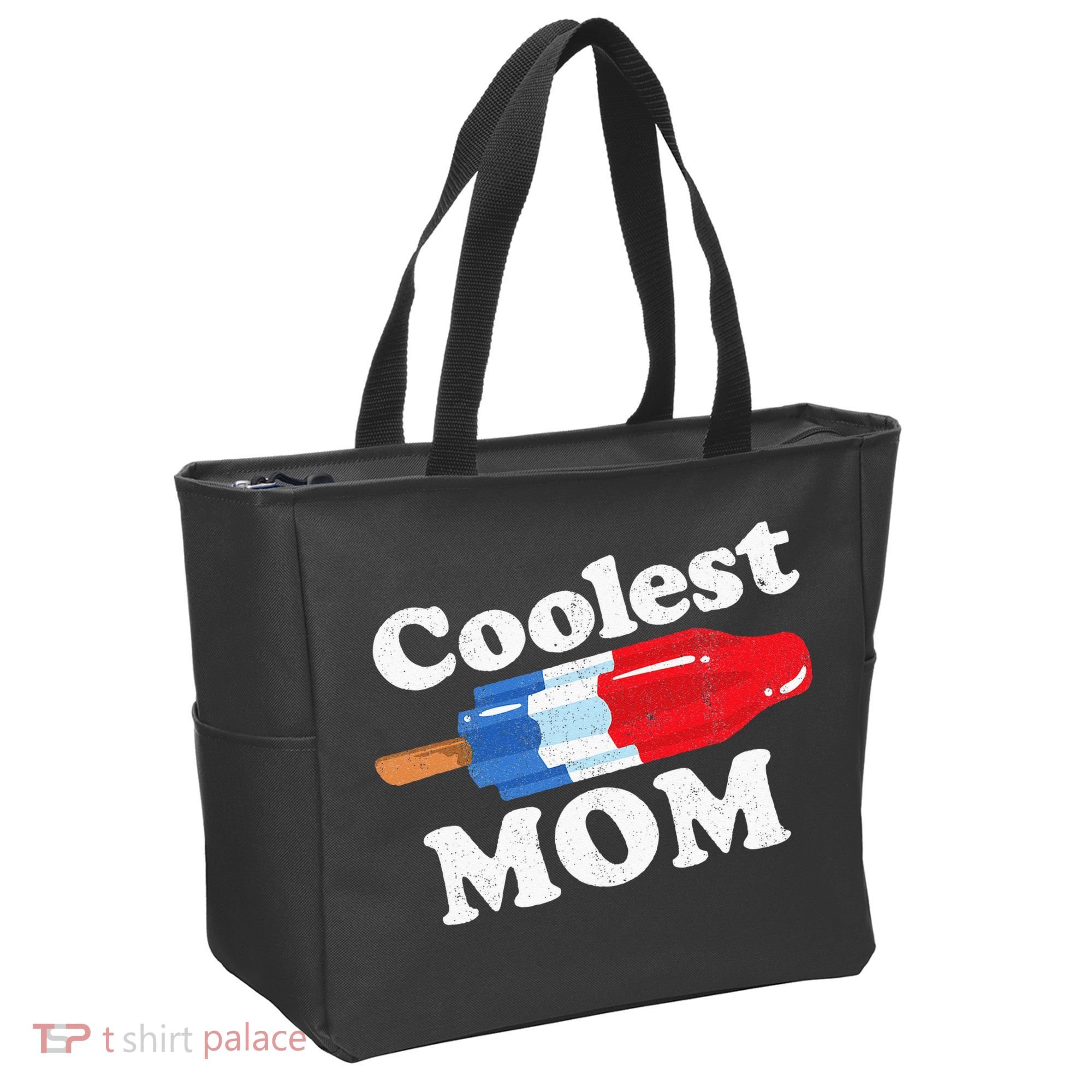 Coolest Mom Popsicle Funny Bomb Retro 80s Pop Mothers Gift Tote Bag