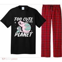 Cat Mom Puns Too Cute For This Planet Earth Astronomy Lover Gift Pajama Set thumb 0